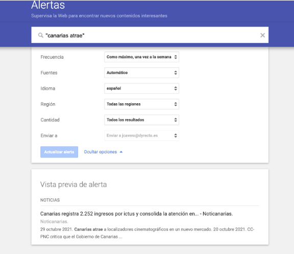 Google alerts for entrepreneurs
