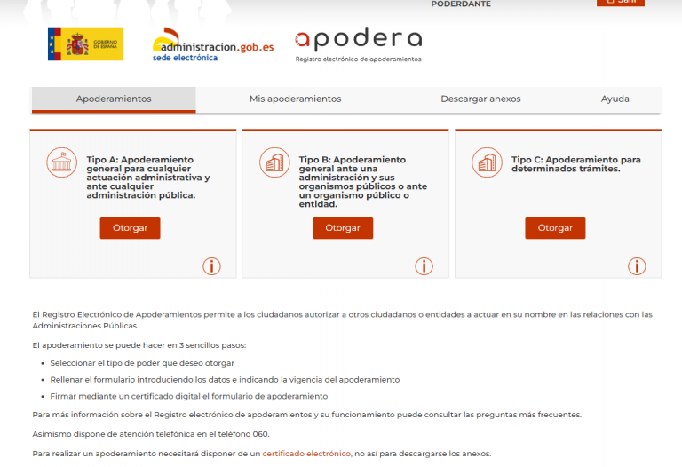 Representación de poderes