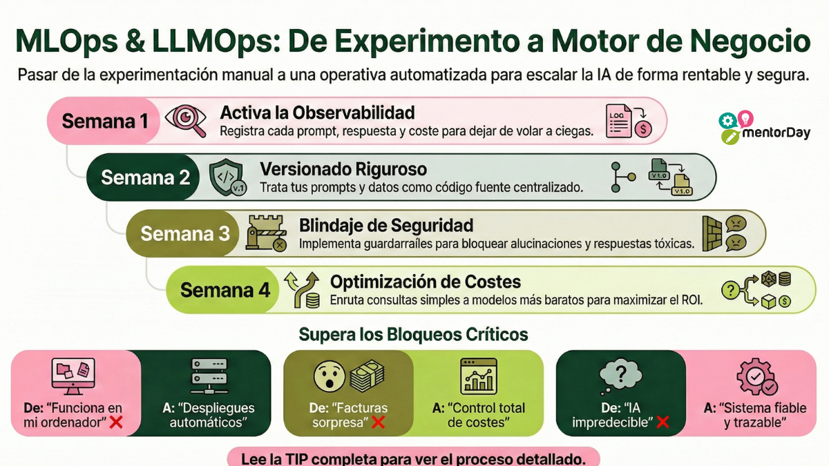 MLOps y LLMOps: operaciones de IA para escalar modelos de lenguaje