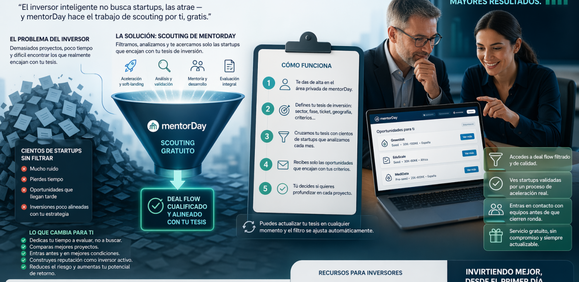 Cómo invertir en startups con éxito usando el scouting gratuito de mentorDay 5 (4)