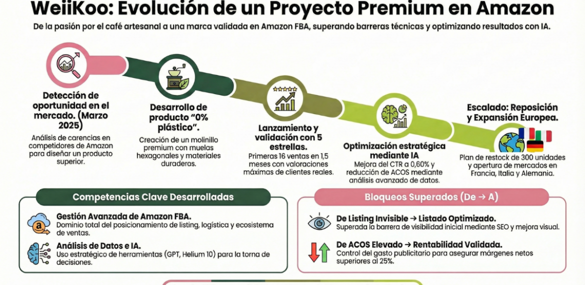 Caso: Valida café premium sostenible en Amazon FBA con WeiiKoo 4.5 (23)