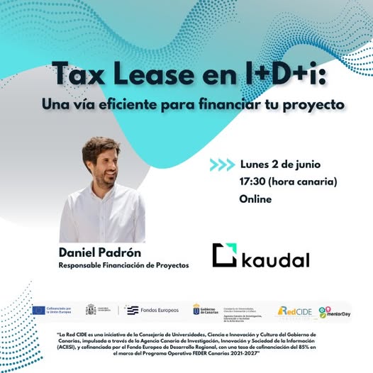 Éxito en el webinar sobre Tax Lease como vía de financiación para proyectos de I+D+i, organizado por mentorDay y Kaudal -