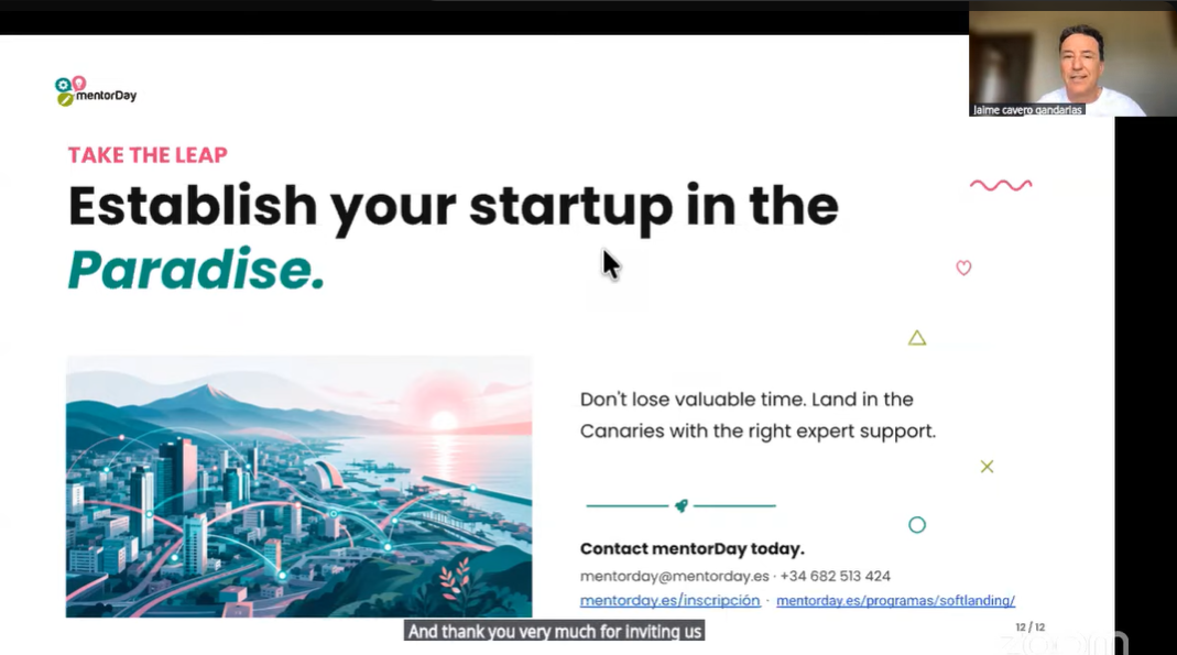 presentación Canarias para startups en el Global Ecosystem Index