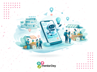 Viajero usando inteligencia artificial en un hotel para descubrir emprendedores locales y generar turismo con impacto local