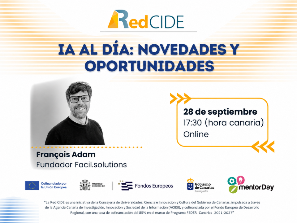 Éxito en el webinar «IA al día: novedades y oportunidades», organizado desde el centro Red CIDE de mentorDay -
